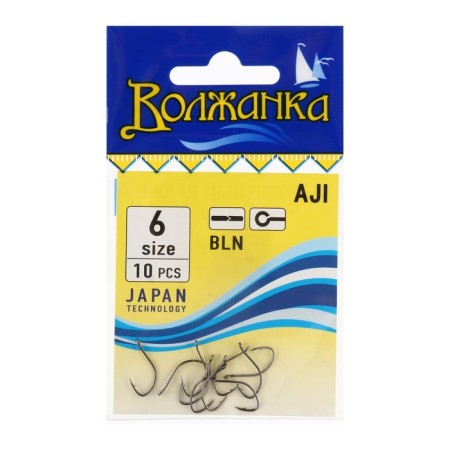 Hooks "Volzhanka" aji No. 6, 10 pcs