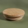 Organizer for storing cotton wools "Bamboo", with a lid, d6.5 × 10 cm, in a cardboard box, the color is transparent/brown