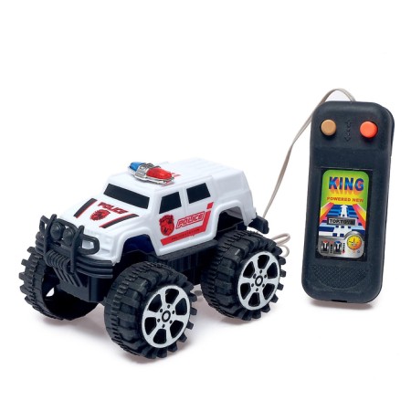 Police jeep, at remote control, works from batteries, mix-6