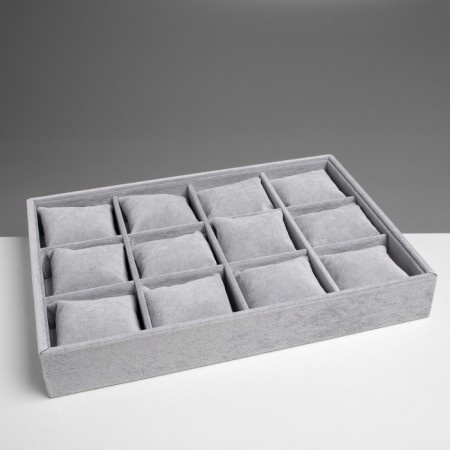 Catch for watches, bracelets, 12 seats, 35 × 24 × 5 cm, color gray color-3