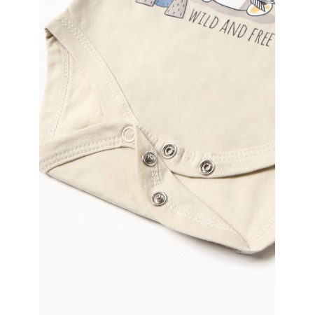 Body for a boy with a long sleeve, beige color, height 74 cm-3