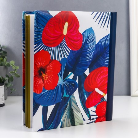 Photo album 30 magnetic sheets (60 steers) "Red Flowers" 23x28 cm-1