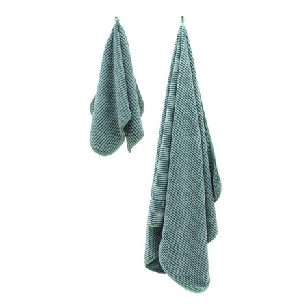 Set of towels "strip", size 30x70 cm, 70x130 cm, mint color-2