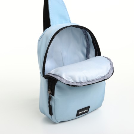Textura lightning bag, external pocket, blue color-4