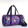 Sports bag with lightning, 2 outer pockets, long belt, lilac color