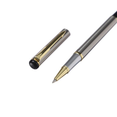 Handle Gift Roller in the leatherette case, hull silver, gold-3