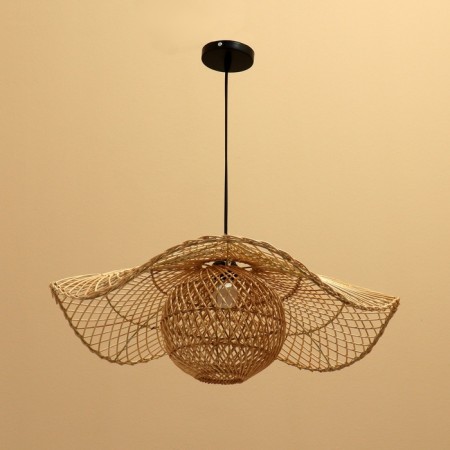 Ceiling Lamp from Rotan "Bulan" 1x120W, E27, 60x60x20 cm-2