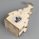 Christmas tree toy "House with a snowman", from batteries, a glow of warm white
