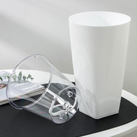 Kashpo for flowers with an insert "Grace", 2.7 l (1.5 l), white color-3