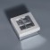 Box for 4 sweets silver glitter, 8.5 x 8.5 x 4 cm. Confectionery packaging