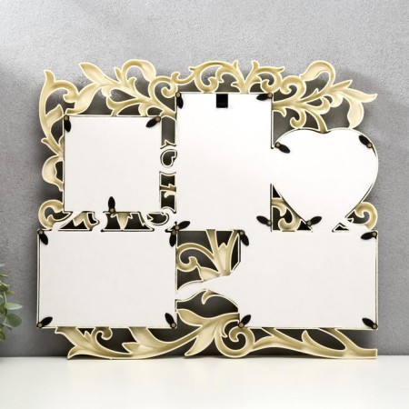 Photo frame-collage "heart" in 5 photos, ivory-2