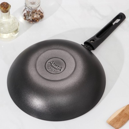 Pan Wok, D = 26 cm, removable handle, anti -stick coating, black color-2