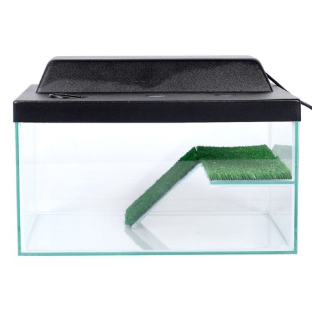 Terrarium for turtles 25 liters, with a lid, shelf and ladder, 40 x 29 x 22 cm-3