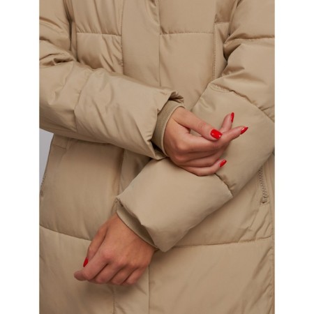 Coat insulated winter female, size 48, color light brown-13