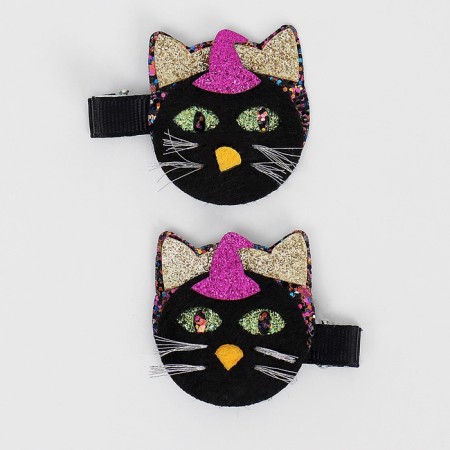Carnival clamp "Black cat" set 2 pieces