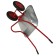 Garden car, two -wheeled: cargo/p 120 kg, volume of 85 l, red handles