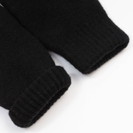 Female mittens, black color, size 7-8-2