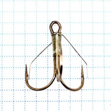 The hook KOI Weedless Treble Hook, size 10 int, BN color, non -chain tee, 5 pcs.