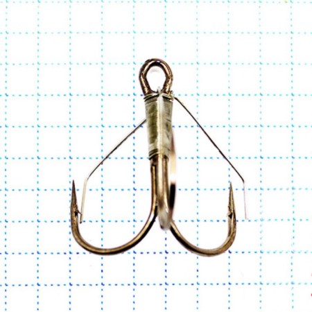 The hook KOI Weedless Treble Hook, size 10 int, BN color, non -chain tee, 5 pcs.