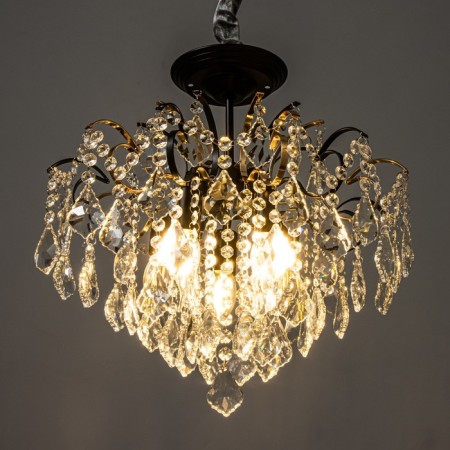 Chandelier "Dalila" 5he14 40W Black gold 40x40x39cm Bayerlux-3