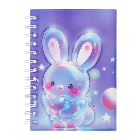 Notebook Gift Book on the crest 80l, line, color block, PVC Bun 3D cover (17.6x13.5cm) 105