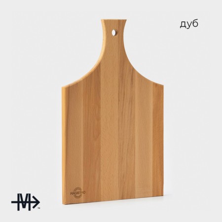 Board cutting Oak MAGISTRO, 40 × 24 × 1.2 cm, with a handle-1