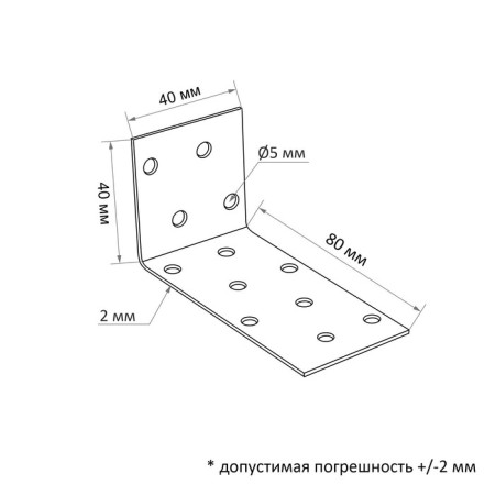 Corner Fixing Anchor Tundra Krep, 40x80x40x2 mm-4