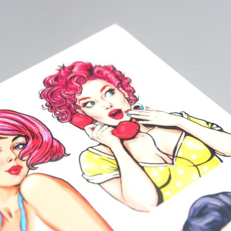 Tattoo on the body "Girls" 10x15 cm-2
