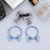 Hair set "Esther" (2 elastic bands, 1 clamp 4 cm) glamor stripes, mix