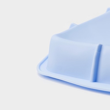 Baking uniform "Square", silicone, 22 × 23 × 3.5 cm, internal size 20 × 20 cm, blue color-6