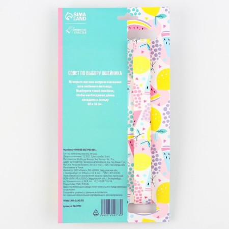 Collar "juicy mood", fastener - fastx, 2.5 cm, 40-55 cm-2