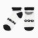Women's socks glass minku "Flowers", black color, rr 36-37 (23 cm)
