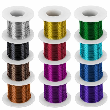 Steel wire for needlework, diameter 0.3 mm, 12 colors of 10 m-5