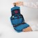 Cosmetic bag, 2 parts on lightning, with hook, blue color