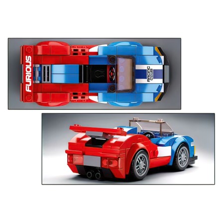 Designer Racing machine Sluban car club, 164 parts, 6+-2