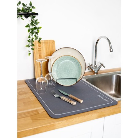Dishes for dishes with the absorbent effect of Amaro Home, 40x60cm, color wet asphalt-12
