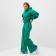 Women's costume (sweatshirt/trousers) is launched, dark green color, rr l (46-48)