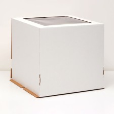 Box for a cake with a window, 30 x 30 x 29 cm