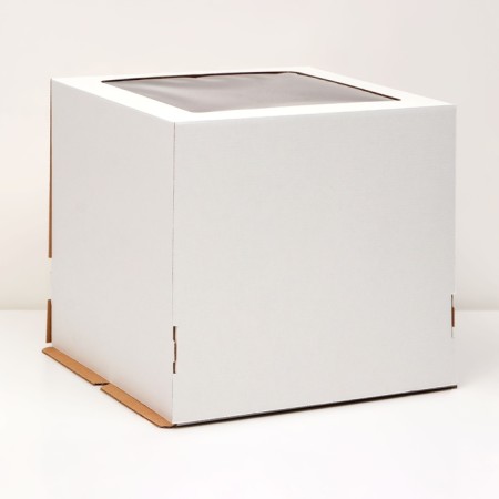 Box for a cake with a window, 30 x 30 x 29 cm