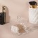 Organizer for storing cotton sticks, with a lid, 9 × 7 × 10 cm, in a cardboard box, the color is transparent