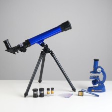 Set: desktop telescope, three lenses: x20, 30, 40 + microscope, increase x300, 600, 1200