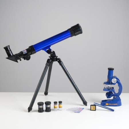 Set: desktop telescope, three lenses: x20, 30, 40 + microscope, increase x300, 600, 1200