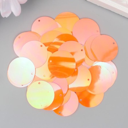 Sequins "circle" coral set 30 g d = 2.5 cm-1