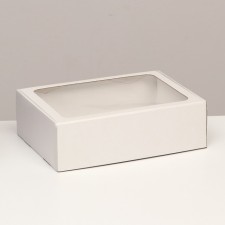 Self -charged box with a window, white, 31 x 22 x 9.5 cm set 5 pcs