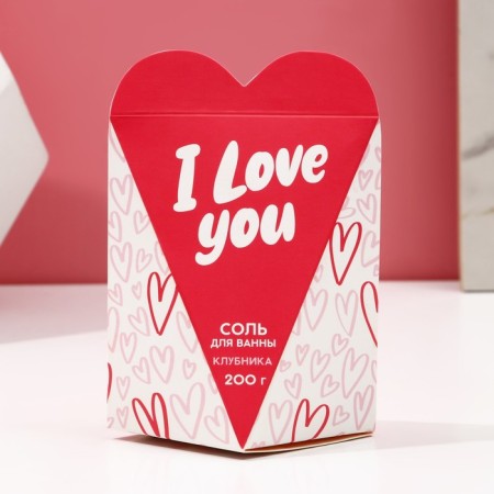 Bath Salt I Love You, 200 gr, strawberry aroma, pure happiness-2