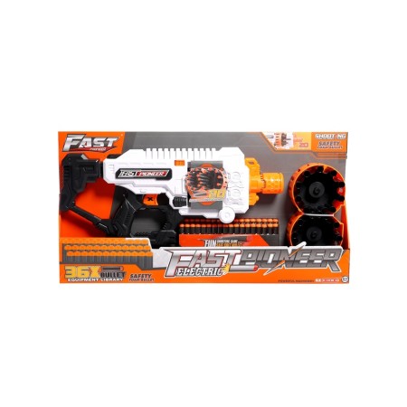 Blaster "Fast", shoots with soft bullets, works from batteries-16