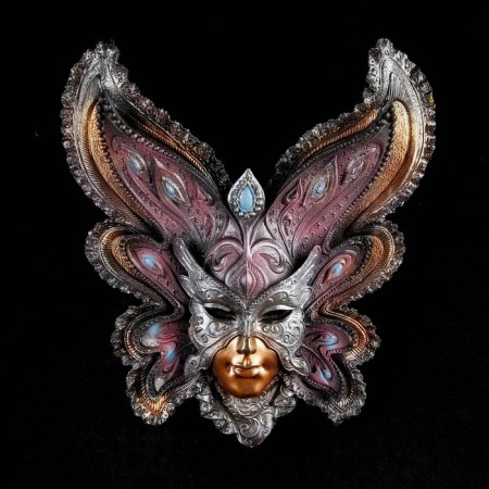 Venetian mask "Butterfly" 25cm mix-2