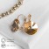 Earrings with rhinestones "Bright classic", gold color in gold, d = 1.6 cm