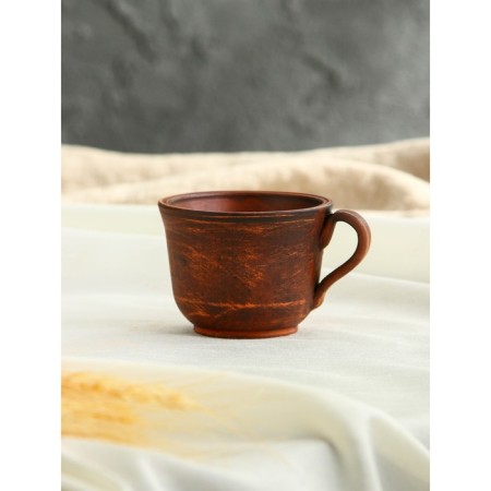 Cup "Coffee", smooth, red clay 0.2 l.-1