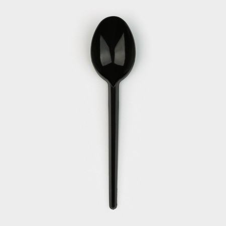 Spoon table plastic disposable "standard", 16 cm, black color